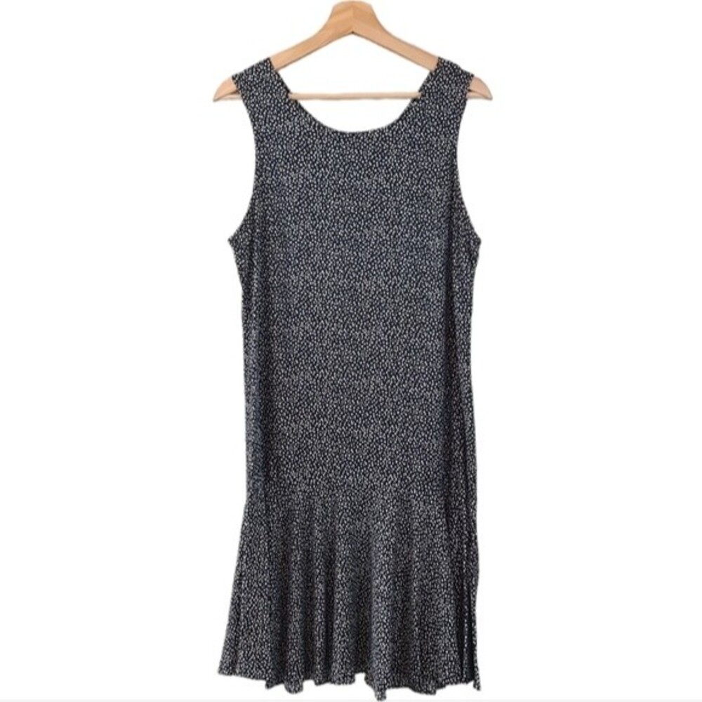 B.G.B Ltd Black Drop Waist Polka Dot Sleeveless Vintage Dress womens size 10